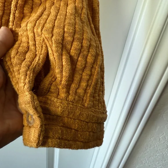 CPY - BKE Button-Down Long Sleeve Knit Shirt - Mustard Yellow or Gold - XL - Picture 6 of 16